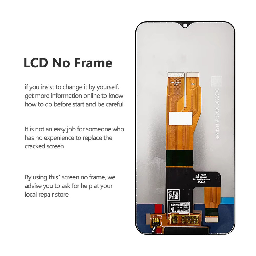 LCD-Display Touchscreen mit Rahmen für Oppo Realme C30 RMX3581 RMX3623 in Schwarz, 6.5 Zoll - Bild 4