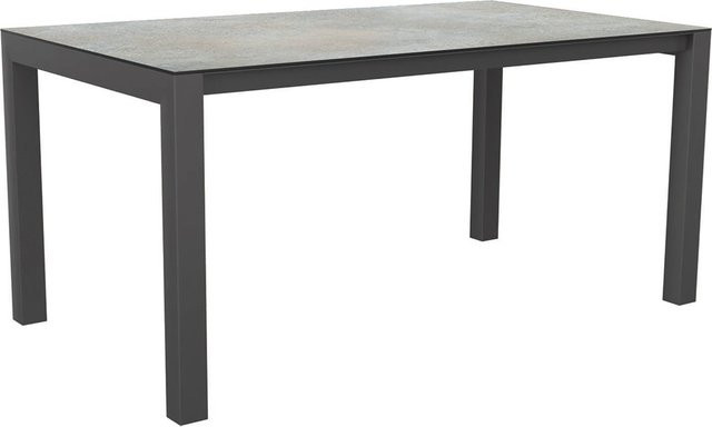 Stern Ausziehtisch Classic aus Aluminium in Graphit mit Silverstar Quartz Tischplatte, B/T: 210 x 90 cm (ausziehbar auf 160 cm) - Bild 1