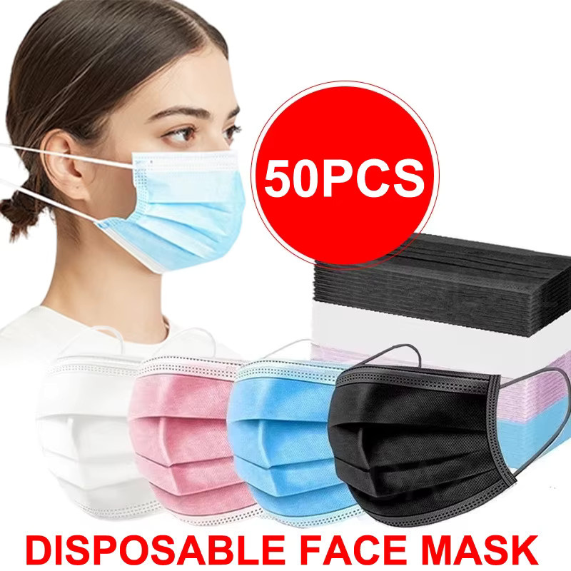 HNKMP Einwegmaske, 50 Stück, 3 Schichten, Unisex - Bild 2