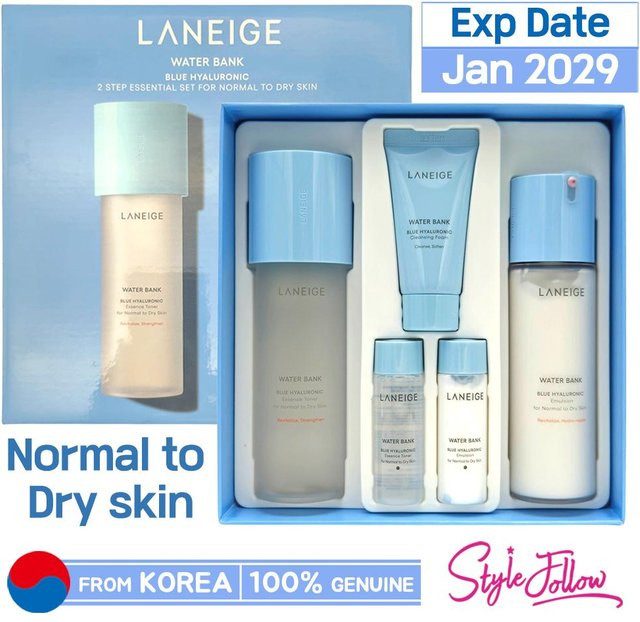 LANEIGE Water Bank Blue Hyaluronic 2-Schritte Essential Set, Hyaluronsäure, normale bis trockene Haut - Bild 1