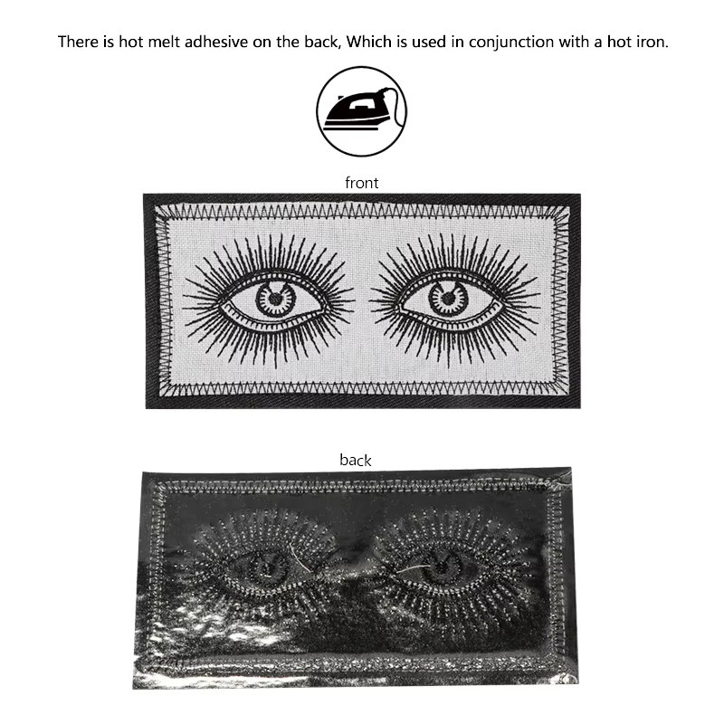 Weisheit Helle Augen Gestickter Patch in Weiß zum Aufnähen oder Aufbügeln für Kleidung, Kappen und Taschen - Bild 3
