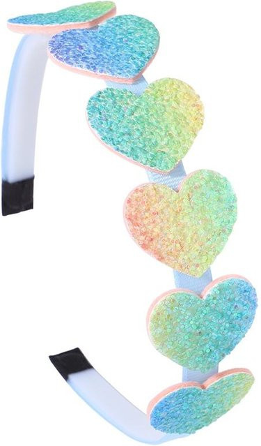 Haarreifen Glitzer-Herz, Regenbogen-Stern, Kinder, white - Bild 1