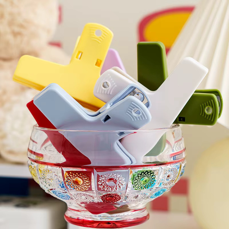 3 Stück Dokumentenklammern Foldback Clips in Pastellfarben aus Kunststoff mit langem Griff für Büro und Schule - Bild 2