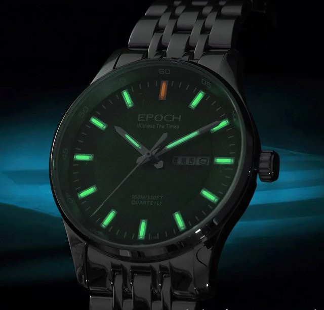 EPOCH Armbanduhr Quarz, Edelstahl, Saphirglas, 38 mm, Herren - Bild 1