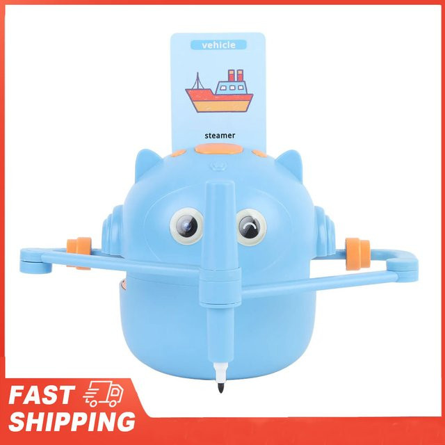 KKMOON Intelligenter Zeichenroboter, pädagogischer ABS-Malroboter, Blau - Bild 1