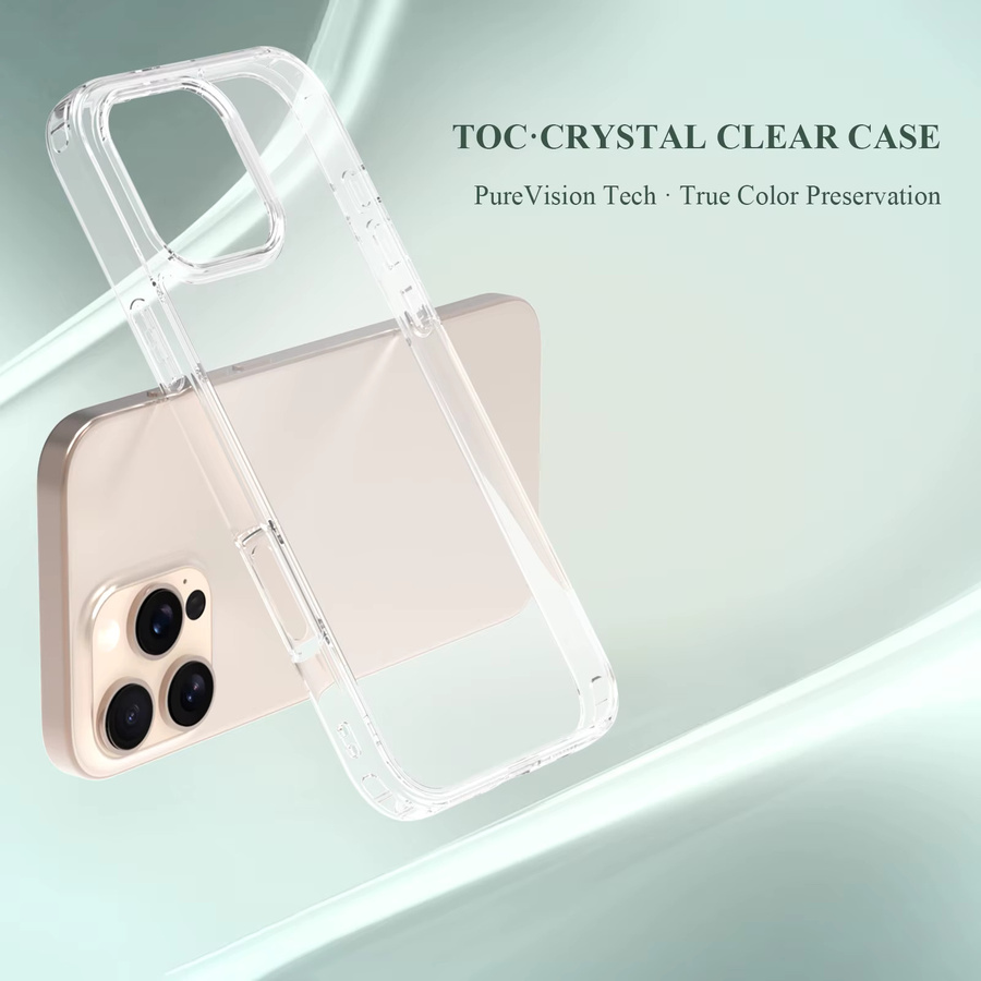 Lereach Stoßfeste Handyhülle aus TPU und Acryl für iPhone 17 16 15 14 13 12 11 Pro Max Plus Mini Air in Transparent - Bild 2