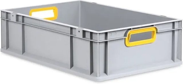 PROREGAL Eurobox Nextgen Color Transportbox mit Griffen, Gelb, H x B x T: 17 x 40 x 60 cm, 34 Liter - Bild 1