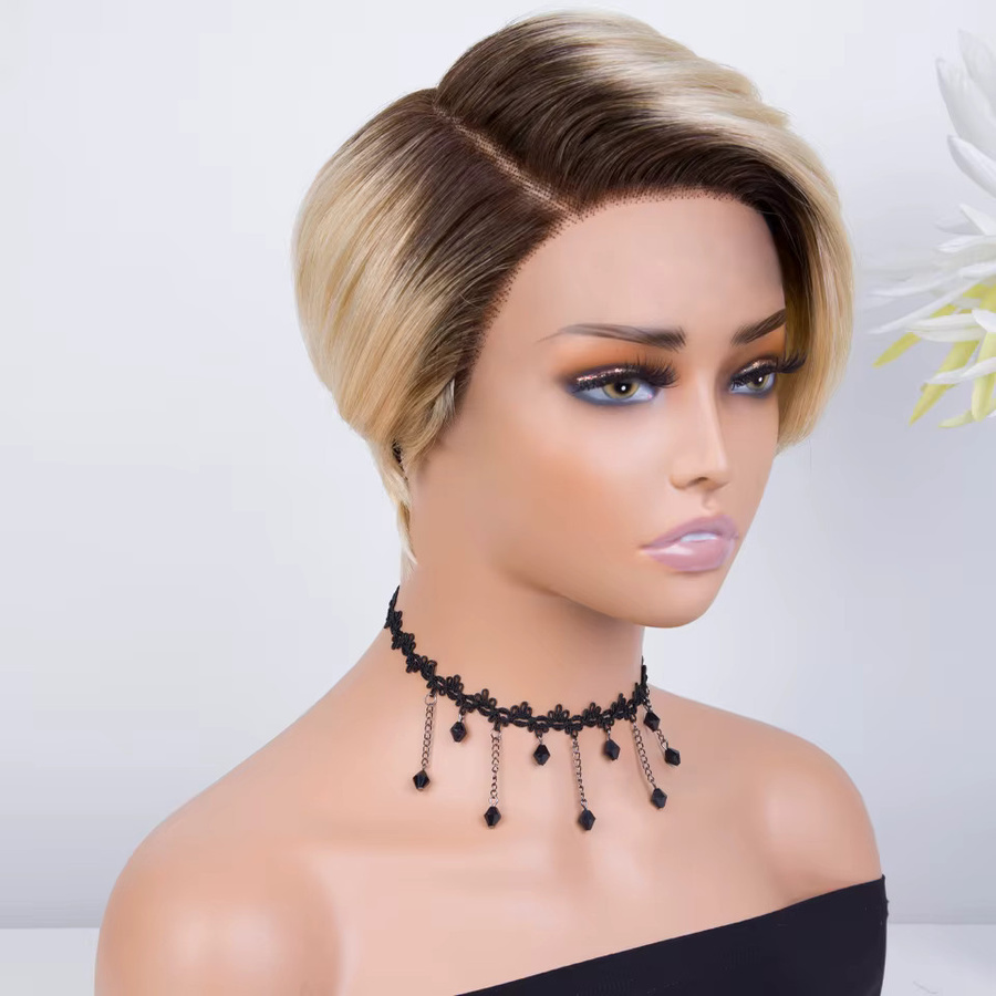 Lekker Pixie-Cut-Perücke, 100 % Echthaar, Damen - Bild 2
