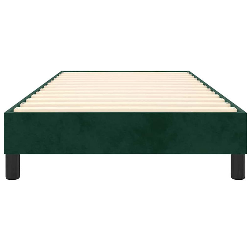 vidaXL Boxspringbett aus Samt in Dunkelgrün B/T/H: 90 x 200 x 25 cm - Bild 2
