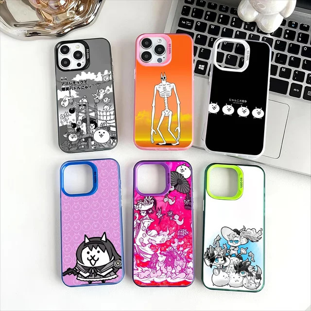 B-Battle Cats Anime Handyhülle für Apple iPhone 11 12 13 14 15 16 Pro Max Plus Schutzhülle in Multicolour - Bild 1