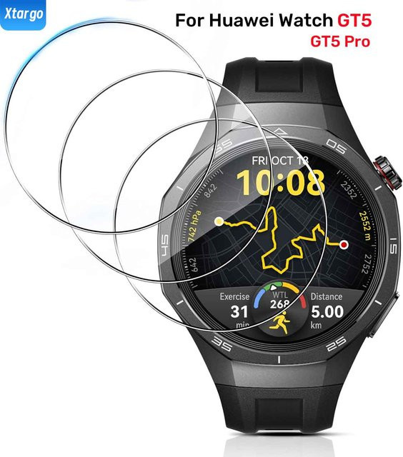 XTargo Displayschutzfolie Glas, Huawei Watch GT5, Schwarz, Unisex - Bild 1