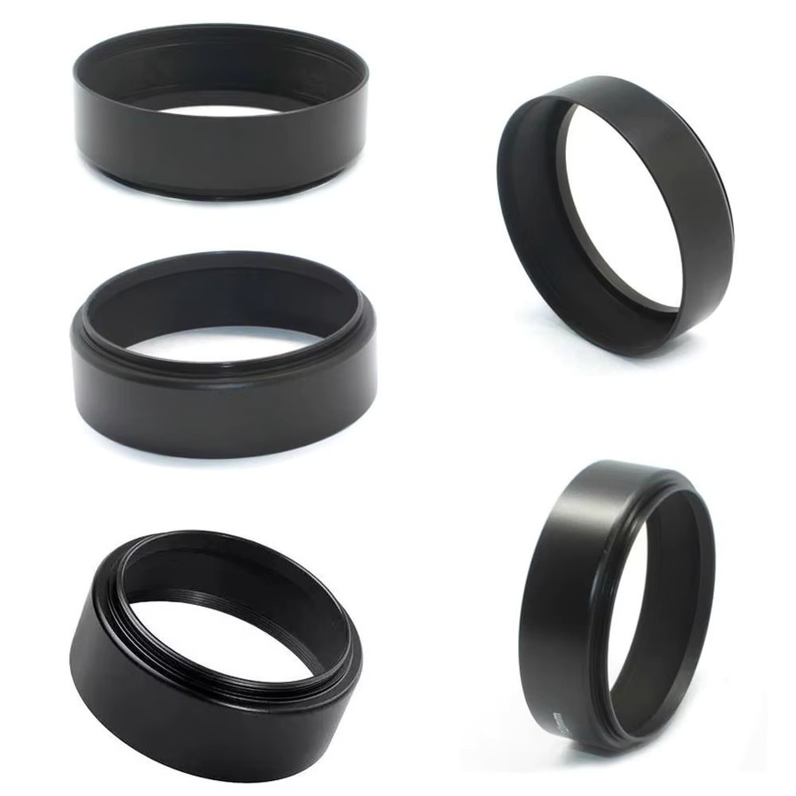 MIIQNUS Universelle Gegenlichtblende aus Metall in Schwarz für Canon und Nikon, verschraubt, blendfreie Abdeckung, Durchmesser: 40,5 mm bis 72 mm - Bild 2
