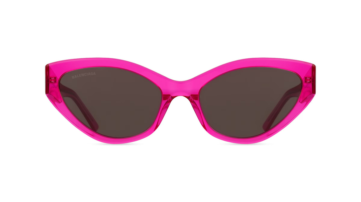 Balenciaga BB0306S Sonnenbrille Butterfly, Vollrand, Acetat, Unisex, pink - Bild 1