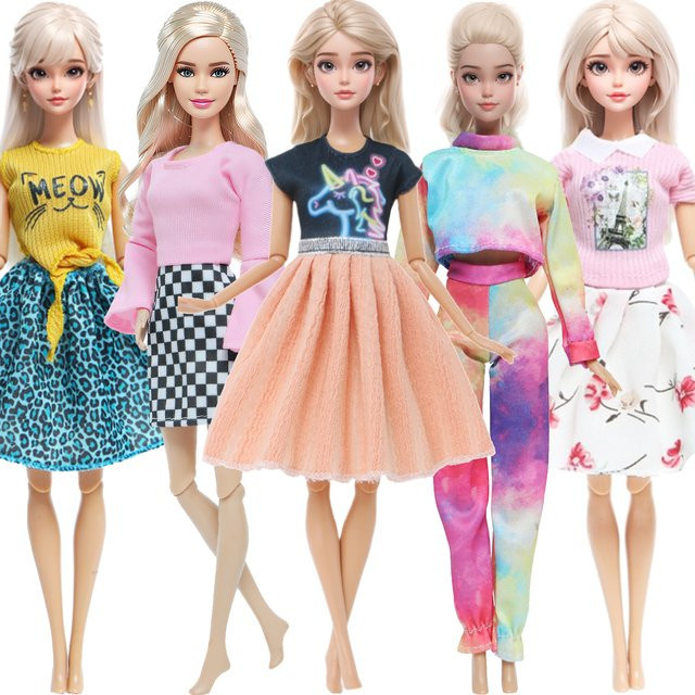 BJDBUS Puppe Outfits, Zubehör, 5-teiliges Set, Bunt / Mehrfarbig - Bild 1