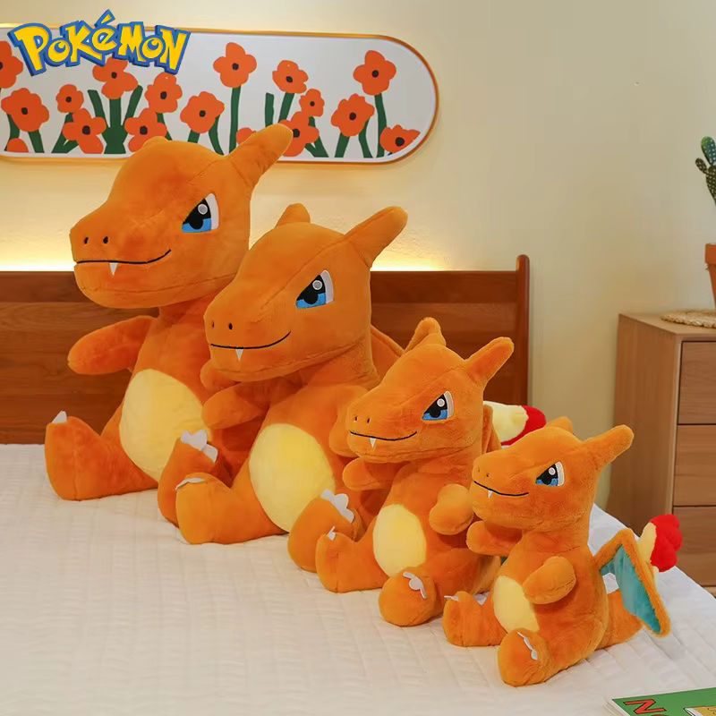 Pokémon Charizard Plüschtier in Orange als weiches Kuscheltier für Kinder - Bild 4