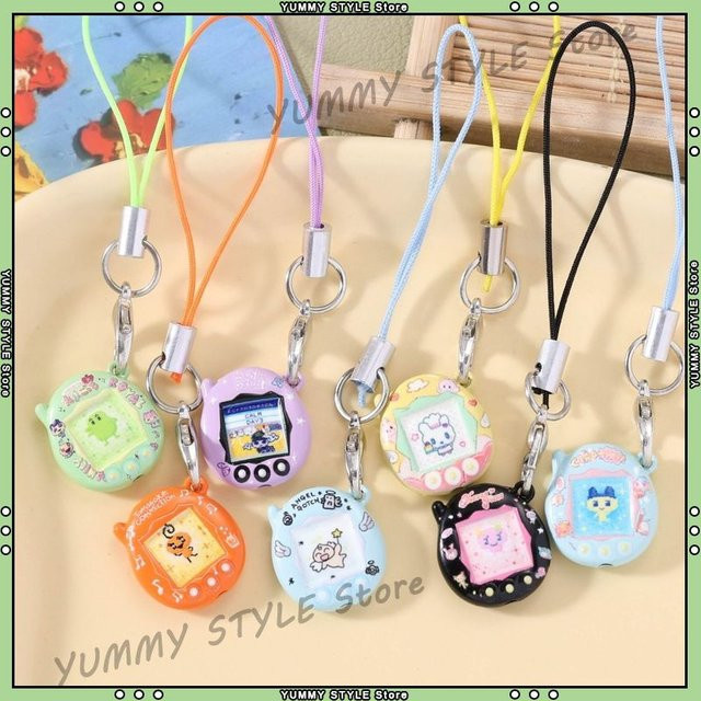 Bandai Miniatur-Tamagotchi-Modell-Anhänger, Schlüsselanhänger, Metall, Blau - Bild 1