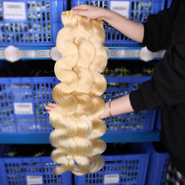 GDYLuxury Blonde Body Wave Bundles, 613, 100% Vietnamesisches Echthaar - Bild 1