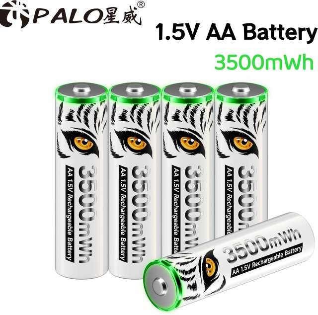 PALO 1,5 V AA Lithium-Batterien wiederaufladbar mit 3500 mWh - Bild 1