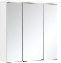HELD MÖBEL 3D-Spiegelschrank Bologna in Weiss mit LED-Beleuchtung und Steckdose, B/H/T: 60 x 66 x 20 cm - Bild 1