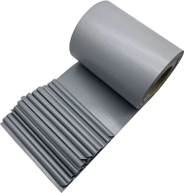 KARAT PVC Sichtschutzstreifen für Gartenzäune, blickdicht, Grau, Breite: 19 cm, Länge: 35 m - Bild 1