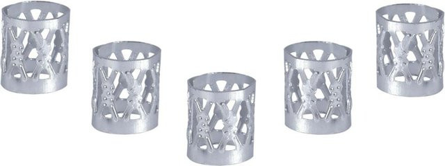 DIYelecs Haar Flechten Perlen Ringe Manschette, Silber, 100 Stück - Bild 1