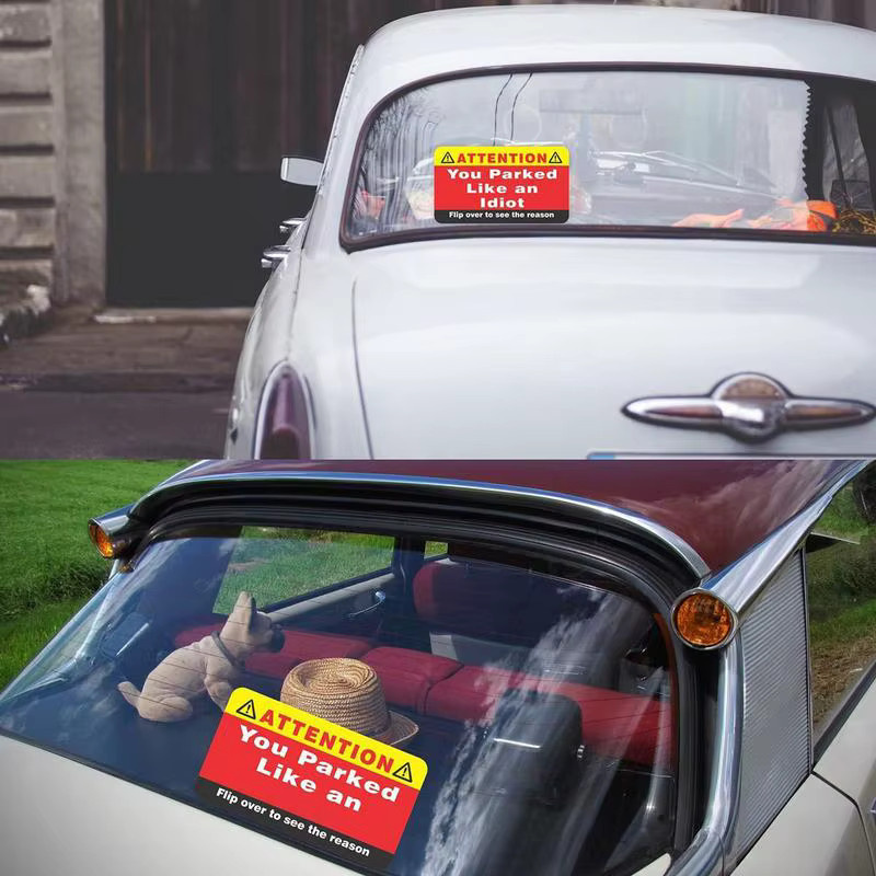 100 Stück lustige Visitenkarten You Park Like an Idiot als Parkplatz-Hinweis für Erwachsene aus Papier - Bild 6