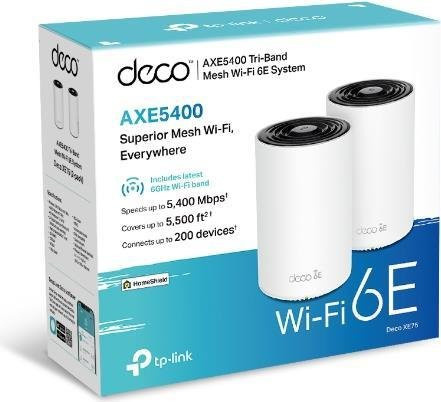 TP-Link Deco XE75 Tri-Band Wi-Fi 6E Mesh Router Doppelpack, Weiß - Bild 2