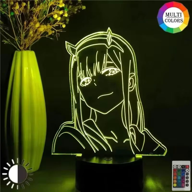 Bandai Darling in The Franxx Zero Two Actionfigur 3D LED Acryl Schreibtischlampe bunt / mehrfarbig - Bild 2