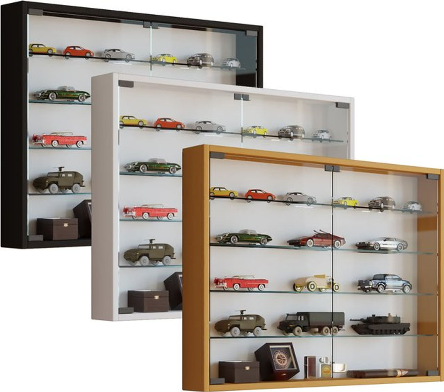 VCM Hängevitrine Mandosa L in Weiß mit ESG-Sicherheitsglas, B/T/H: 80 x 10 x 60 cm - Bild 2