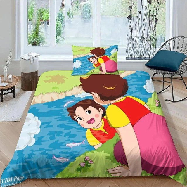 Heidi Die Göttin der Berge Einzelbettwäsche-Set aus Mikrofaser, Mehrfarbig, B/H: 90 x 200 cm - Bild 1