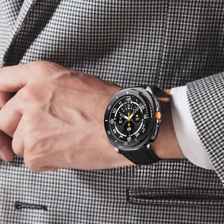 OAKCHARM Schutzhülle für Samsung Galaxy Watch 8, klassisch, Silber, Black - Bild 6