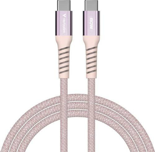 Verbatim USB-C auf USB-C Magnetkabel für Sync & Charge, 60W, Pink, 1,2 m - Bild 1