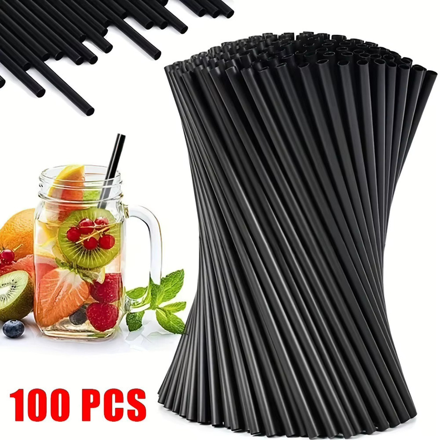 APWIKOGER Flexible Trinkhalme Schwarz 26 cm - Bild 2