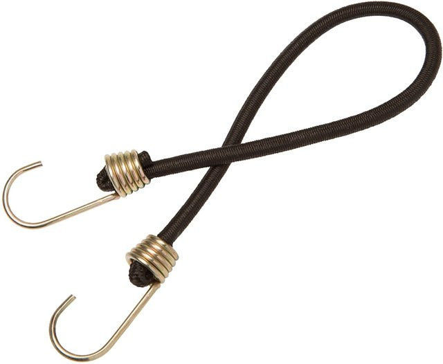 Conacord Spannseil aus Gummi mit 2 Stahlhaken, Farbe Schwarz, Durchmesser: 4 mm, Länge: 25 cm - Bild 1