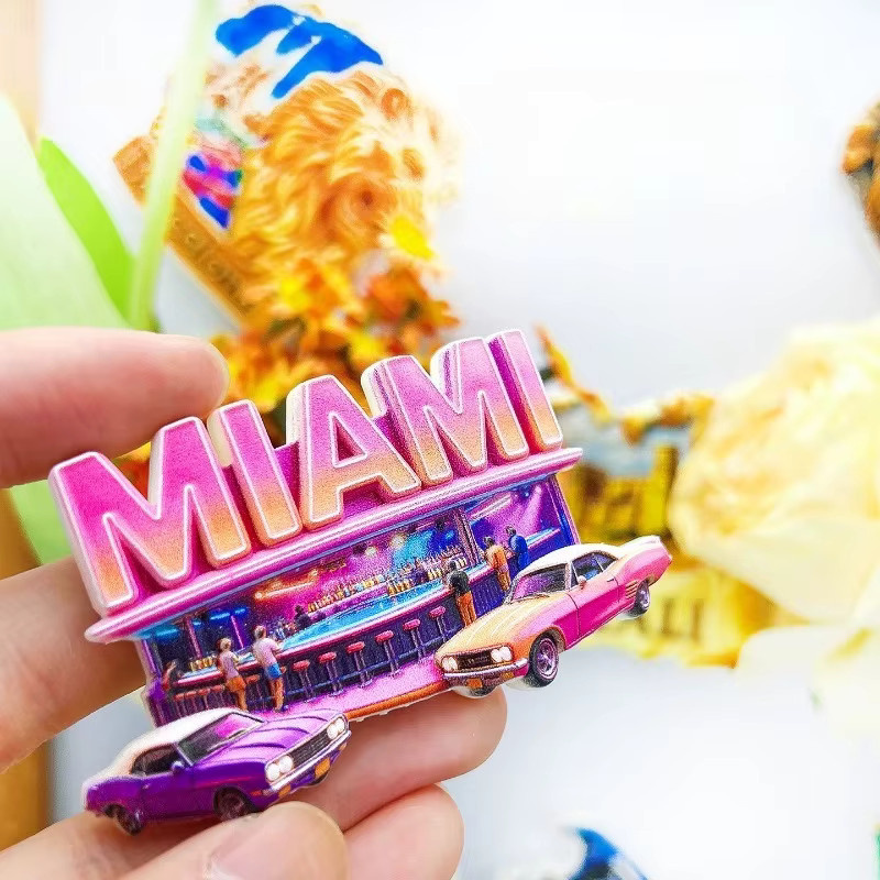 BearPaw Miami Beach Kühlschrankmagnet mit 3D-Design in Multicolour als Sommer-Souvenir - Bild 2