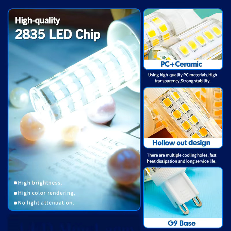 GRZBI LED Birne G9 360 Grad Strahlwinkel Energiesparende Lichter für Indoor, 5er Pack - Bild 3