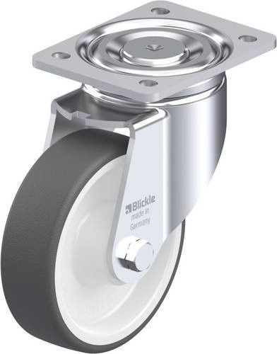 Blickle Lenkrolle LH-POTH 150R mit Kunststoffrad in Grau und Weiß, Rad-Durchmesser: 150 mm, Tragfähigkeit: 500 kg - Bild 1