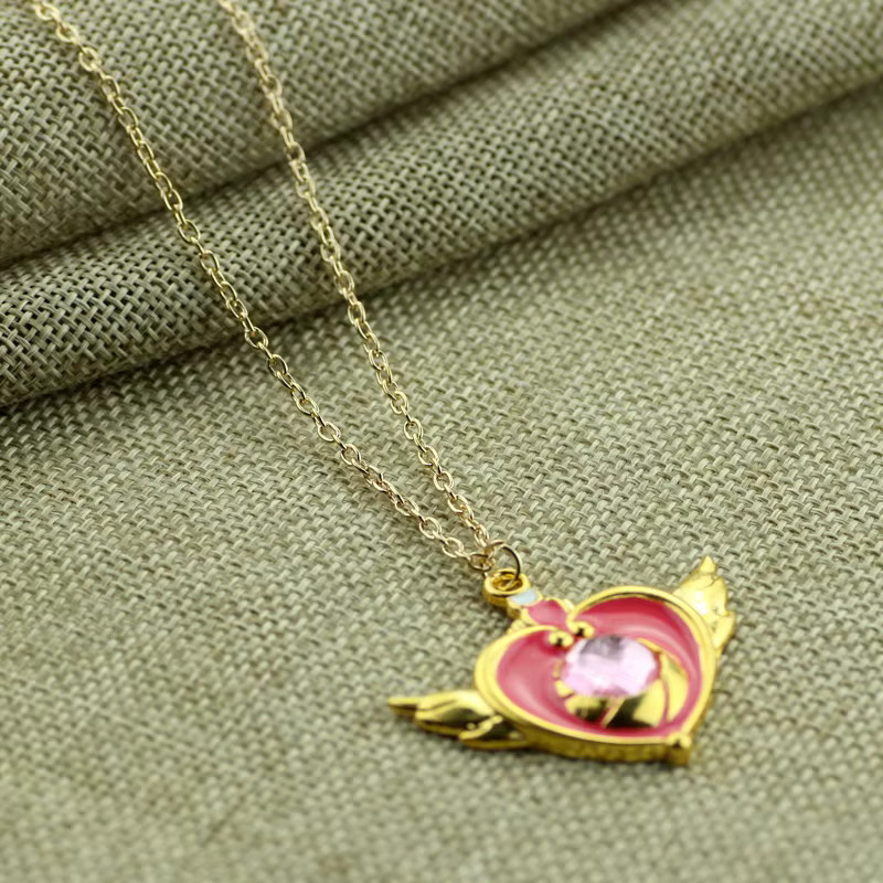 TAKARA TOMY Halskette, Herzanhänger, Gold, Kristall, Kinder - Bild 2