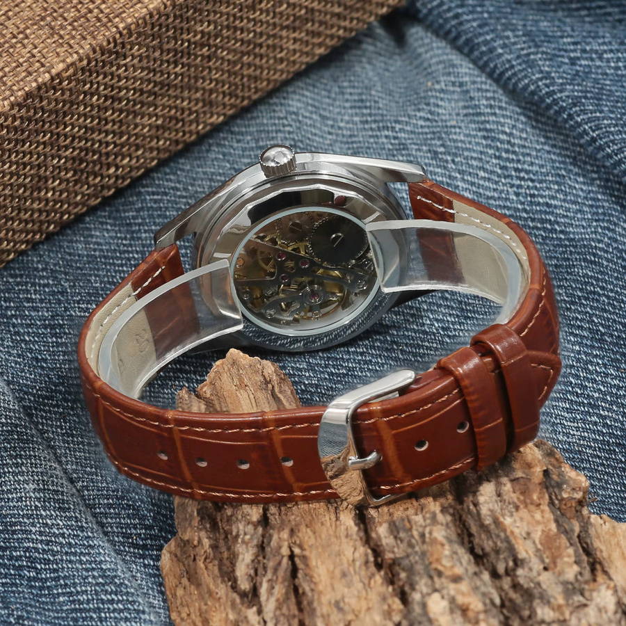 HEIMDALLR Armbanduhr Edelstahl, Handaufzug, 38 mm, Herren - Bild 4