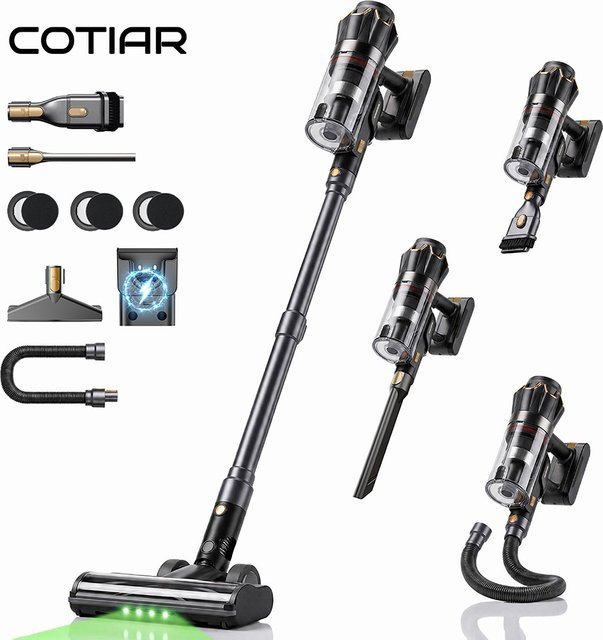 COTIAR V30 PRO Kabelloser Handstaubsauger in Schwarz mit 800W Saugkraft und abnehmbarem Akku - Bild 1