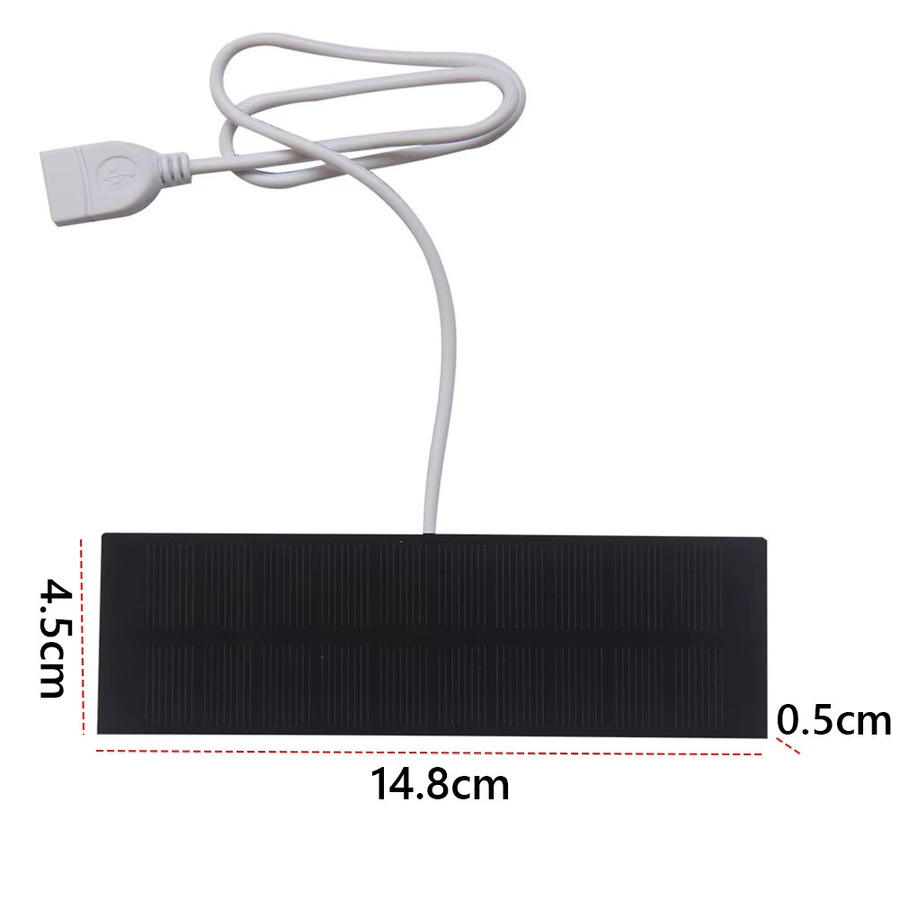 ALLOET Tragbares USB-Solarpanel-Ladegerät mit USB-A und USB-C Anschlüssen in Schwarz - Bild 6