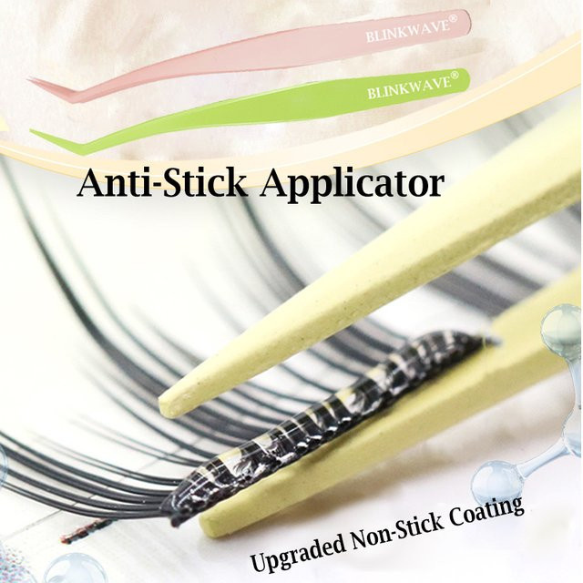 BLINKWAVE Edelstahl-Pinzette mit Antihaft-Applikator - Bild 1