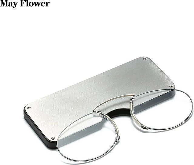 Sighttoo Lesebrille, randlos, oval, Metall, silver, Unisex - Bild 1