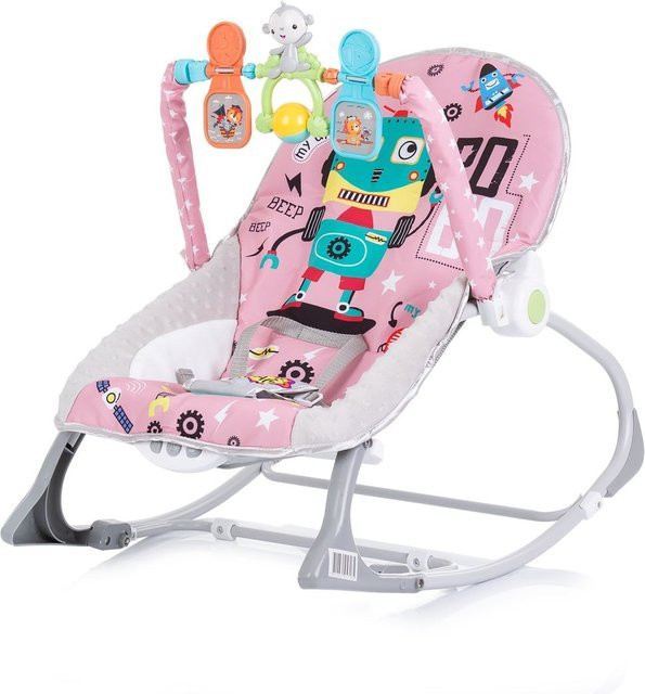 Chipolino Babywippe Baby Spa 2 in 1 elektrisch mit Schaukelfunktion und Spielbogen in Pink - Bild 1