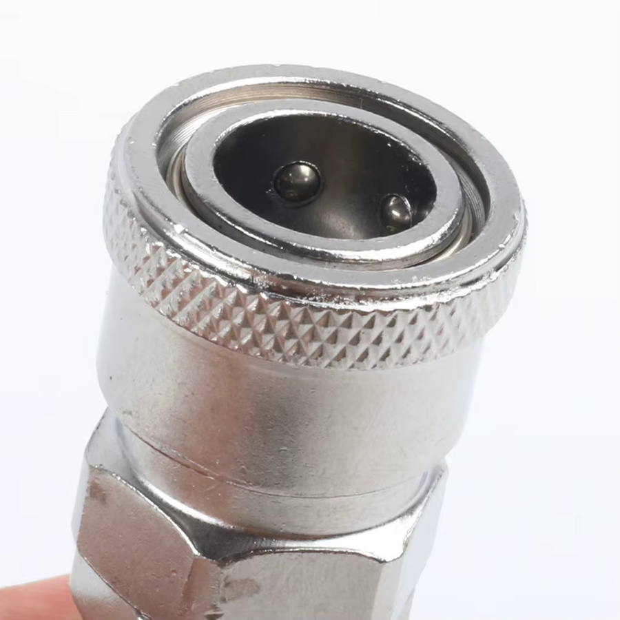 LEENKEA Pneumatischer Stecker mit geradem Ellenbogen aus Metall in Silber für Lkw Staubgebläse - Bild 2