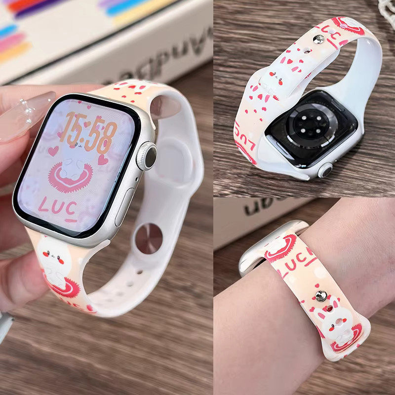 JDFANS Uhrenarmband Silikon, Weiß, Unisex - Bild 3