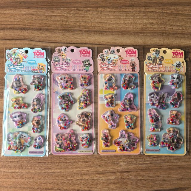 4er-Pack Tom & Friends glitzernde Shaker-Aufkleber in Multicolour für Kinder-DIY-Bastelarbeiten von AnimeWorlds Store - Bild 1