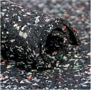 VR Trade Recyclingmatte aus Gummi und PU, schwarz-bunt, Dicke: 6 mm, Breite: 150 cm, Tiefe: 150 cm - Bild 1