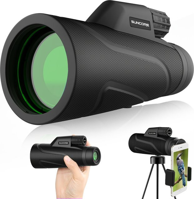 Suncore 10x42 Monokular in Schwarz für die schnelle einhändige Zielerfassung - Bild 1
