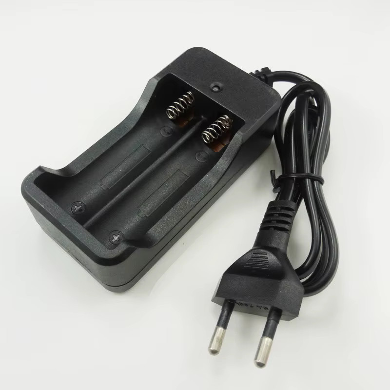 VORTNGLE Dual Slots 18650 Li-Ionen-Akkuladegerät mit EU-Stecker in Schwarz - Bild 5